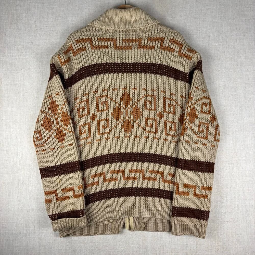 Vintage Pendleton Big Lebowski Westerly 1970s Original Cardigan Sweater Large - Picture 7 of 10